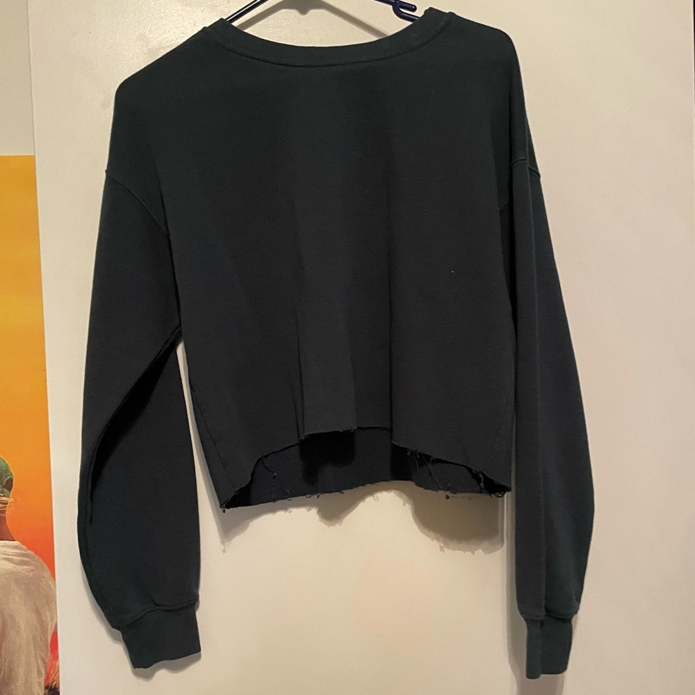 Teal cropped sweatshirt